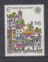 1987, Rakousko, 1876, EUROPA - Moderní architektura, **