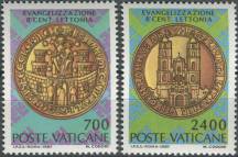 1987, Vatikán, 0911/0912, 800. výročí christianizace Lotyšska ∗∗