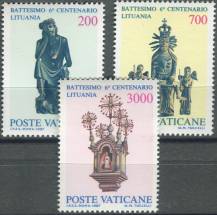 1987, Vatikán, 0913/0915, 600. výročí christianizace Litvy ∗∗