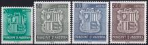 1988, Andorra (Španělská pošta), 0205/0208, Výplatní známky: Znak Andorry ✶✶