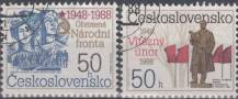 1988, ČSR II, 2829/2830, 40. výročí Února 1948 a Národní fronty ⊙