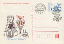 1988, ČSR II, CDV210, Balónový let - PRAGA 1988 ⊙