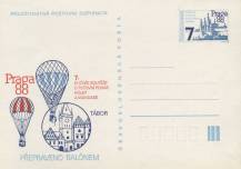 1988, ČSR II, CDV212, PRAGA 1988 - Balónový let 7. ročník soutěže o pohár Hůlky a Wandase - Tábor (∗)
