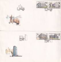 1988, ČSR II, FDC09A-B/88,  Praha současnosti - PRAGA 1988