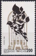 1988, Francie, 2654, 75 let Synagogy Victoire, Paříž ✶✶
