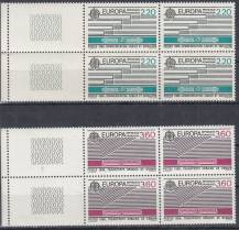 1988, Francie, 2667/2668, EUROPA - Transportní a komunikační prostředky, 4bloky, **