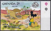 1988, Grenada, 1807, Národní výstava poštovních známek SYDPEX ´88, Sydney: 60 let Mickey Mouse: Mickey Mouse ✶✶ o P