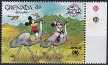 1988, Grenada, 1809, Národní výstava poštovních známek SYDPEX ´88, Sydney: 60 let Mickey Mouse: Mickey Mouse a Minnie ✶✶ o P