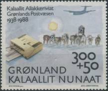 1988, Grónsko, 0185, 50 let Grónské pošty ∗∗