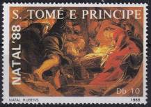 1988, Svatý Tomáš a Princův ostrov, 1090, Vánoce: Malířství - Obraz od Rubense ✶✶