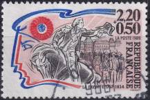 1989, Francie, 2703C, Významné osobnosti Francouzské revoluce: Marie Joseph de Motier, Markýz de La Fayette ⊙