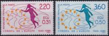 1989, Francie, SL045/046, Služební známky pro Evropskou radu: 40 let Evropské rady ✶✶