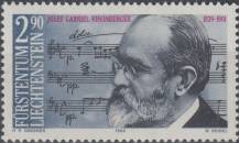 1989, Lichtenštejnsko, 0963, 150. výročí narození Josefa Rheinbergera ∗∗