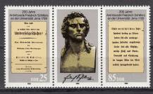 1989, NDR, 3254/3255St, 200. výročí vstupní řeči Friedricha Schillera na univerzitě v Jeně, **