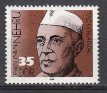 1989, NDR, 3284, 100. výročí narození Džavarhála Něhrúa, **