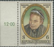 1989, Rakousko, 1946p, 150. výročí narození Marianne Hainschové ∗∗