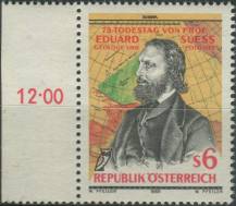 1989, Rakousko, 1951p, 75. výročí úmrtí Eduarda Suesse ∗∗