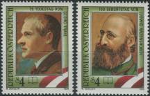 1989, Rakousko, 1974/1975, 75. výročí úmrtí Georga Trakla; 150. výročí narození Ludwiga Anzengrubera ∗∗