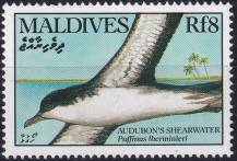 1990, Maledivy, 1439, Vodní ptáci: Puffinus lherminieri ✶✶