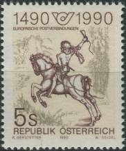 1990, Rakousko, 1978, 500 let mezinárodního poštovního provozu v Evropě ∗∗