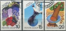 1990, SSSR, 6043/6045, Ochrana životního prostředí ⊙