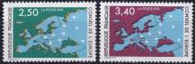 1991, Francie, SL049/050, Služební známky pro Evropskou radu: Mapa Evropy ✶✶
