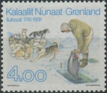 1991, Grónsko, 0219, 250 let Iiulissatu (Jakobshavnu) ∗∗