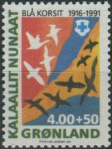 1991, Grónsko, 0220, 75 let Modrého kříže ∗∗
