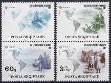 1992, Albánie, 2510/2511KH, EUROPA: 500. výročí objevení Ameriky ✶✶ KH