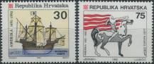 1992, Chorvatsko, 0209/0210, EUROPA: 500. výročí objevení Ameriky (I) ✶✶