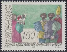 1992, Lichtenštejnsko, 1049, 650 let samostatnosti hrabství Vaduz ∗∗
