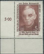 1992, Rakousko, 2068p, 125. výročí narození Sebastiana Riegera (Reimmichla) ∗∗ r