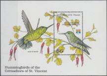 1992, Svatovincencské Grenadiny, A104 Mezinárodní výstava poštovních známek GENOVA ´92: Kolibříci - Chlorostilbon mellisugus ∗∗