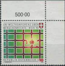1993, Rakousko, 2099p, Světová konference Spojených národů o lidských právech, Vídeň ∗∗ r