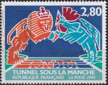 1994, Francie, 3023, Otevření železničního tunelu pod Kanálem La Manche ⊙