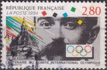 1994, Francie, 3034, 100 let mezinárodního olympijského výboru ⊙