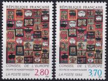 1994, Francie, SL051/052, Služební známky pro Evropskou radu: Malířství ✶✶