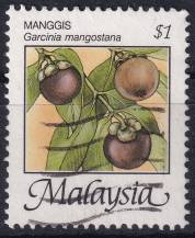 1994, Malajsie, 0333IXC, Výplatní známka: Ovoce - Garcinia mangostana ⊙
