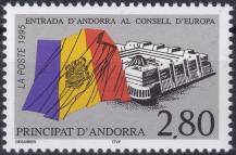 1995, Andorra (Francouzská pošta), 0487, Přijetí Andorry do Evropské rady ✶✶
