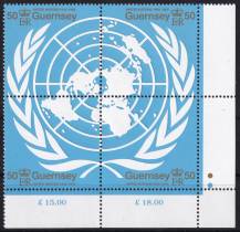 1995, Guernsey, 0678/0681Stp, 50 let Organizace spojených národů  ✶✶  P D
