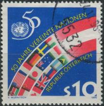 1995, Rakousko, 2162, 50 let Organizace spojených národů (OSN) ⊙