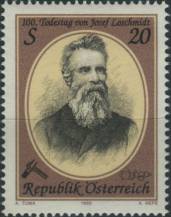 1995, Rakousko, 2163, 100. výročí úmrtí Josefa Loschmidta ∗∗