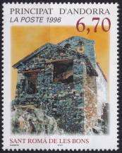 1996, Andorra (Francouzská pošta), 0503, Turismus: Románské kaple - Santa Romá, Les Bons  ✶✶