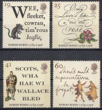 1996, Anglie, 1601/1604, 200. výročí úmrtí Roberta Burnse, **