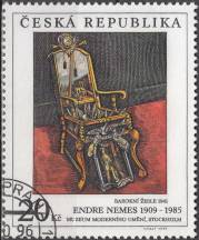 1996, Česko, 0131, Umělecká díla na známkách: Endre Nemes-Barokní židle ⊙
