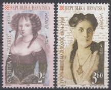 1996, Chorvatsko, 0375/0376, EUROPA: Slavné ženy ✶✶