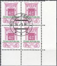 1997, Česko, 0140, Výplatní známka: Historické stavební slohy ⊙ 4blok, r