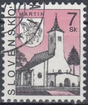 1997, Slovensko, 0124, Výplatní známka: Města - Martin, ⊙