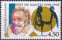 1998, Francie, 3285, 400. výročí Ediktu Nantského ✶✶