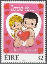1998, Irsko, 1045, Blahopřejná známka: Srdce ∗∗